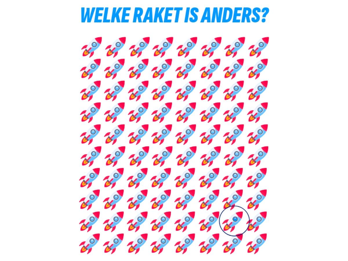 Oplossing welke raket is anders